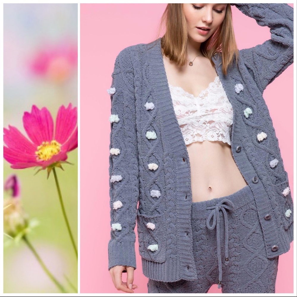 Snow White Ice Cream Chenille Cardigan - Picture 4 of 9